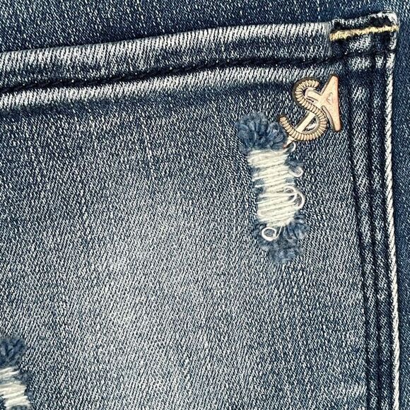 Special A Sz 1 High Rise Skinny Jeans Exposed Button Fly Distressed - Picture 9 of 11